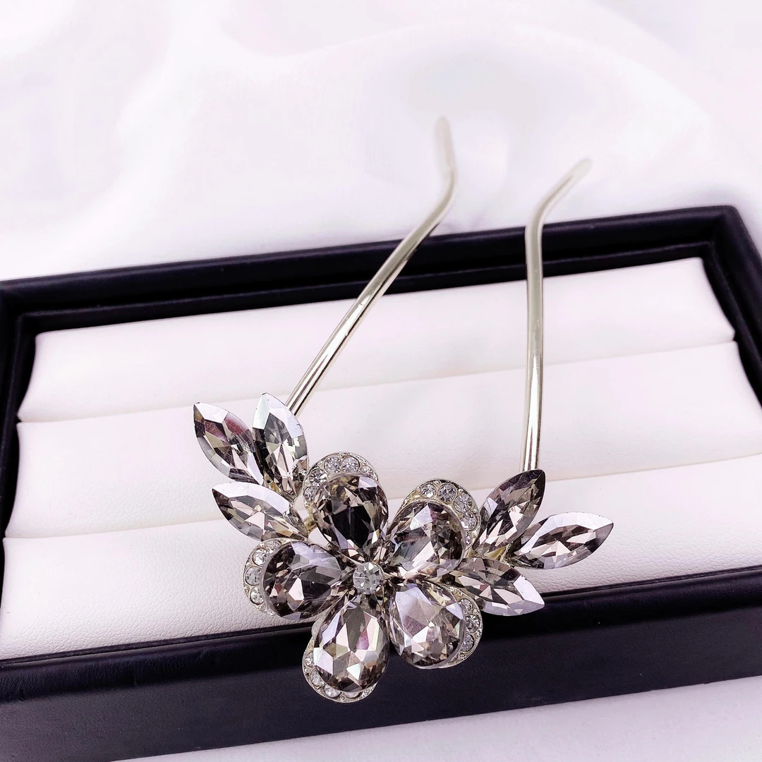 SHUSHIGE/梳饰阁新品时尚简约U型盘发发簪子优雅气质精致百搭镶钻