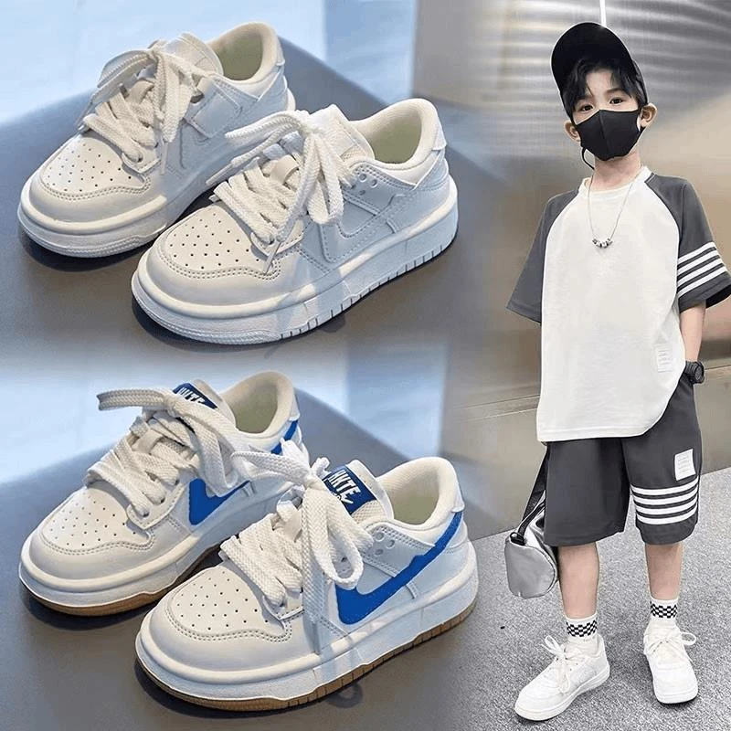 巴拉AJ男童小白鞋春秋儿童运动板鞋软底女童鞋低帮透气鞋韩版休闲