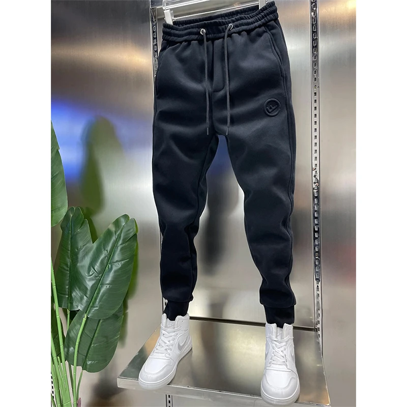 春秋新款纯色男士休闲裤百搭潮流小脚裤高级感网红束脚运动卫裤男