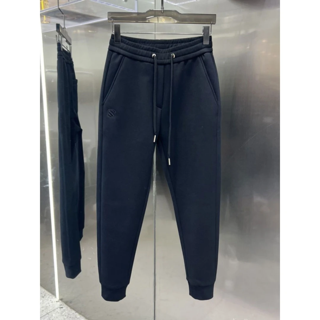 男士休闲裤春春秋新款加绒加厚卫裤潮流纯色小脚束脚运动哈伦裤男