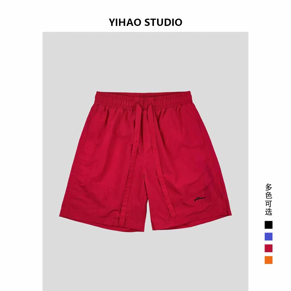 YIHAO STUDIO原创潮牌男士速干运动短裤时尚休闲户外宽松五分裤
