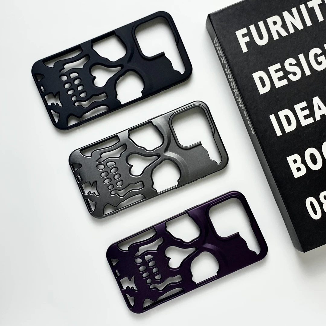 个性骷髅头·适用苹果16全包15ProMax散热14防摔iPhone13手机壳