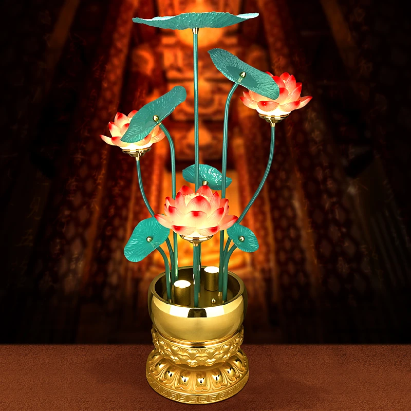 梵泽福菩提莲花灯家居摆件