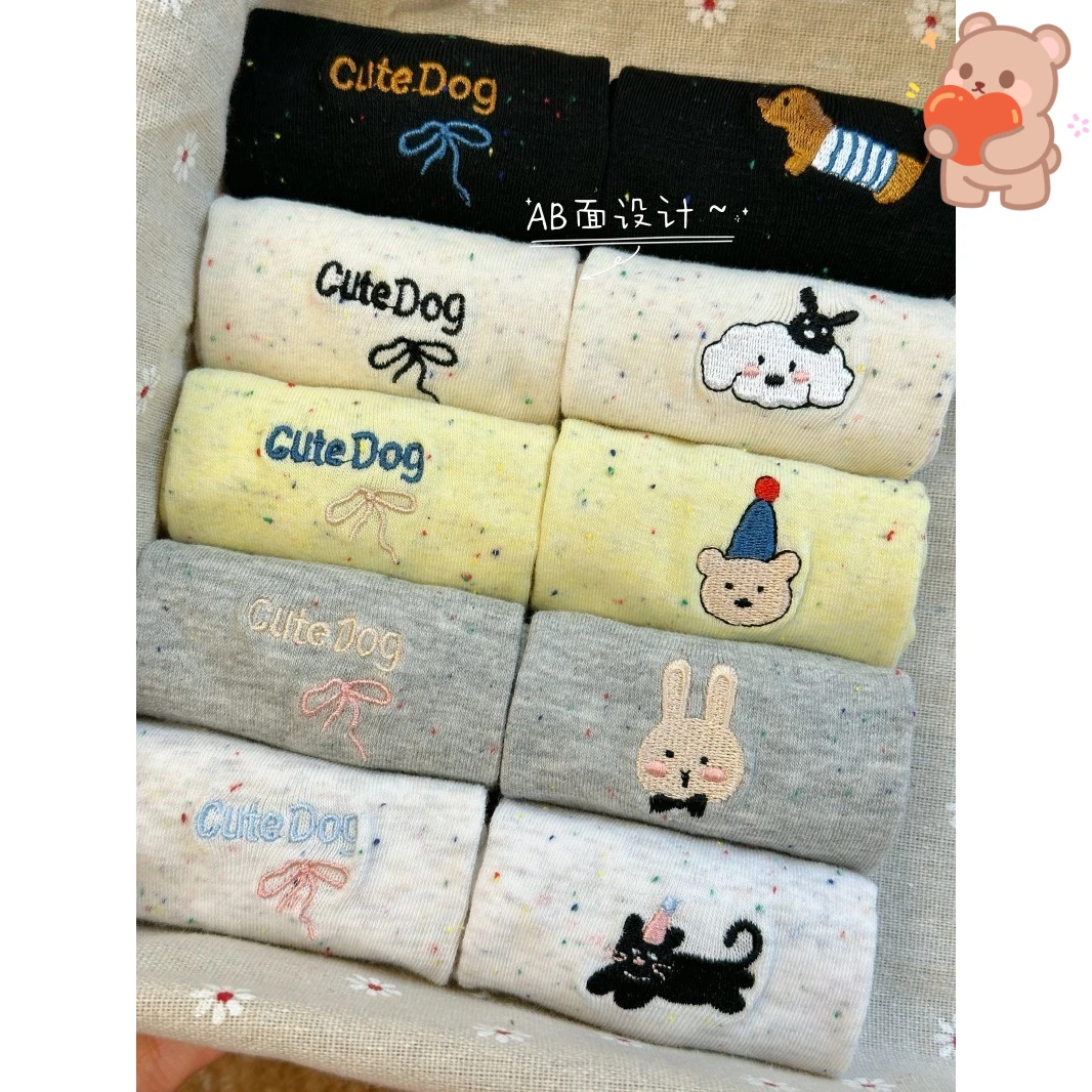 【秋款上新】ab动物蝴蝶结卡通堆堆袜女春秋季韩国ins点子纱中筒袜