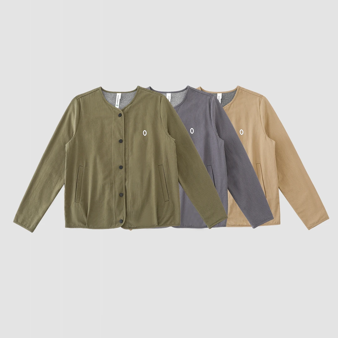 ocomfort sport O  “放飞的思绪”水洗棉圆领廓形轻薄外套 8240251