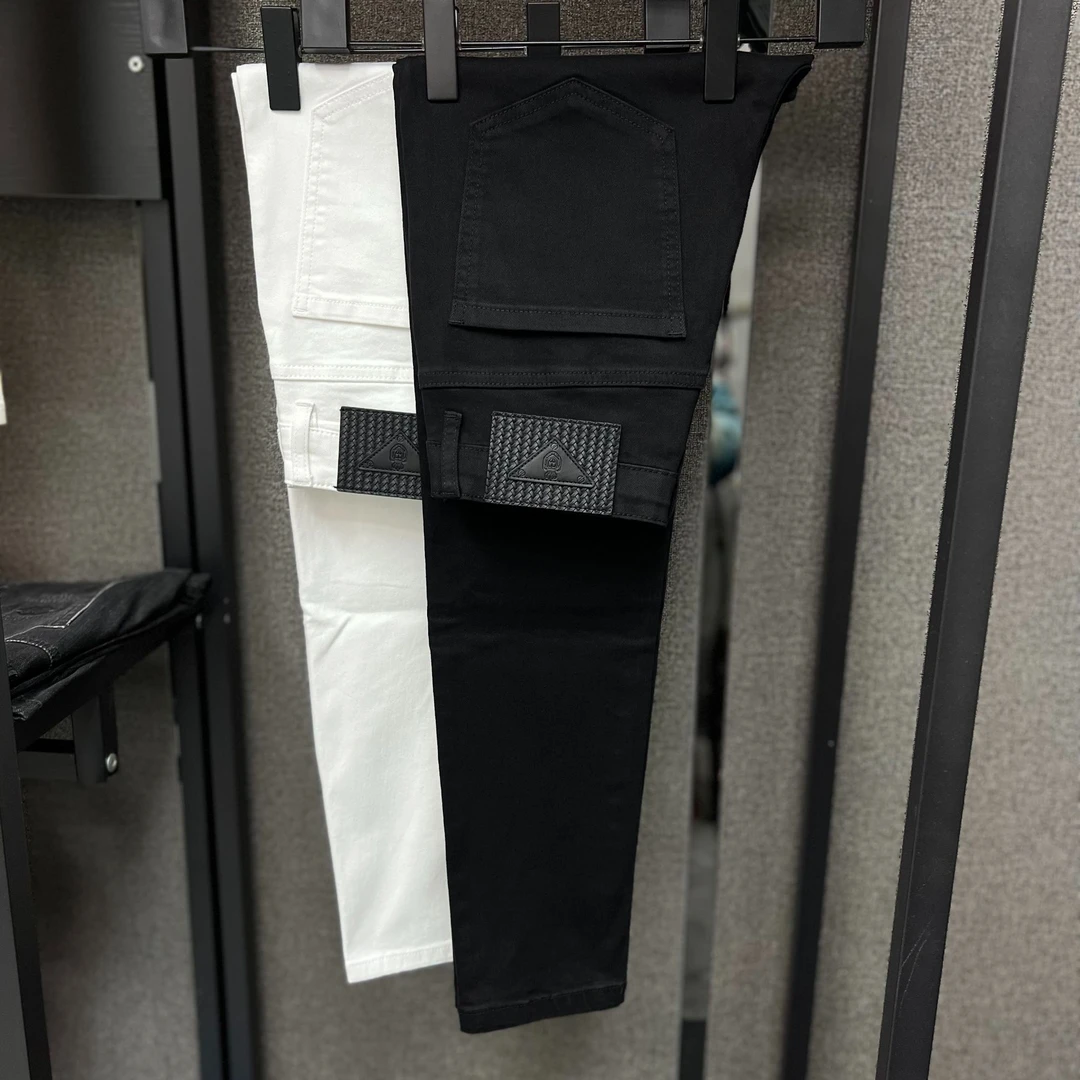 【春夏薄款黑白九分/长裤】轻奢弹力修身小脚牛仔裤男225高端定制款