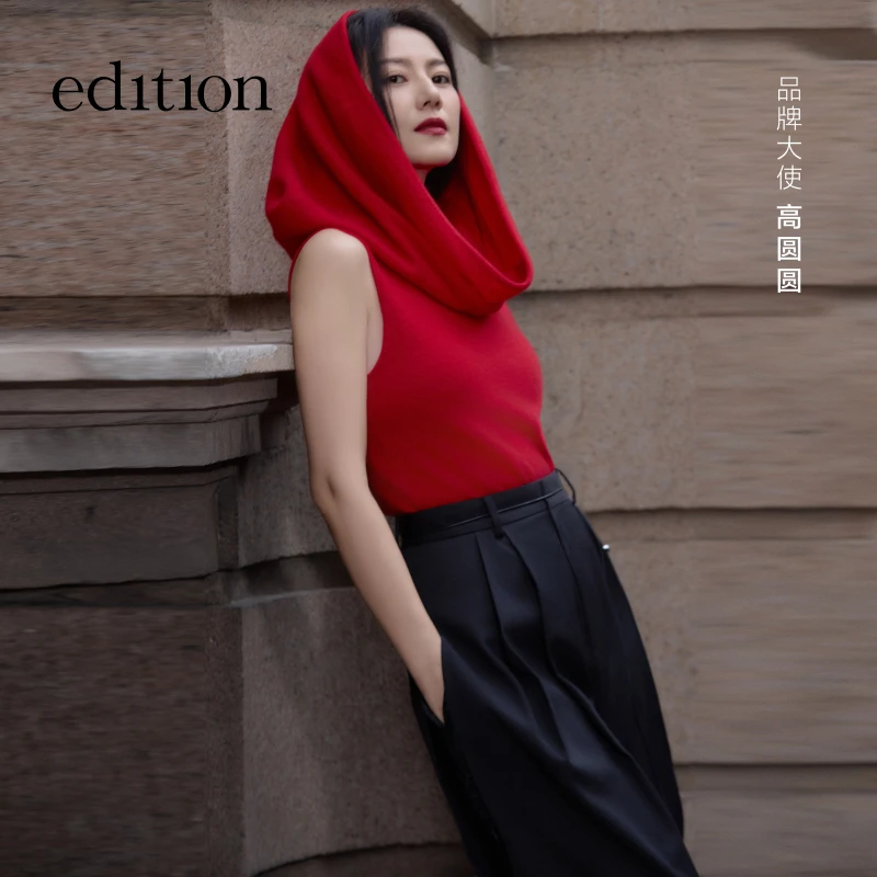 【高圆圆同款】edition2025新年新衣披肩式羊绒毛衣#EBE1SWT008