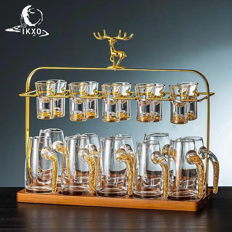 高端白酒杯套装家用高级轻奢酒具二两分酒器100ml一口杯个人专用