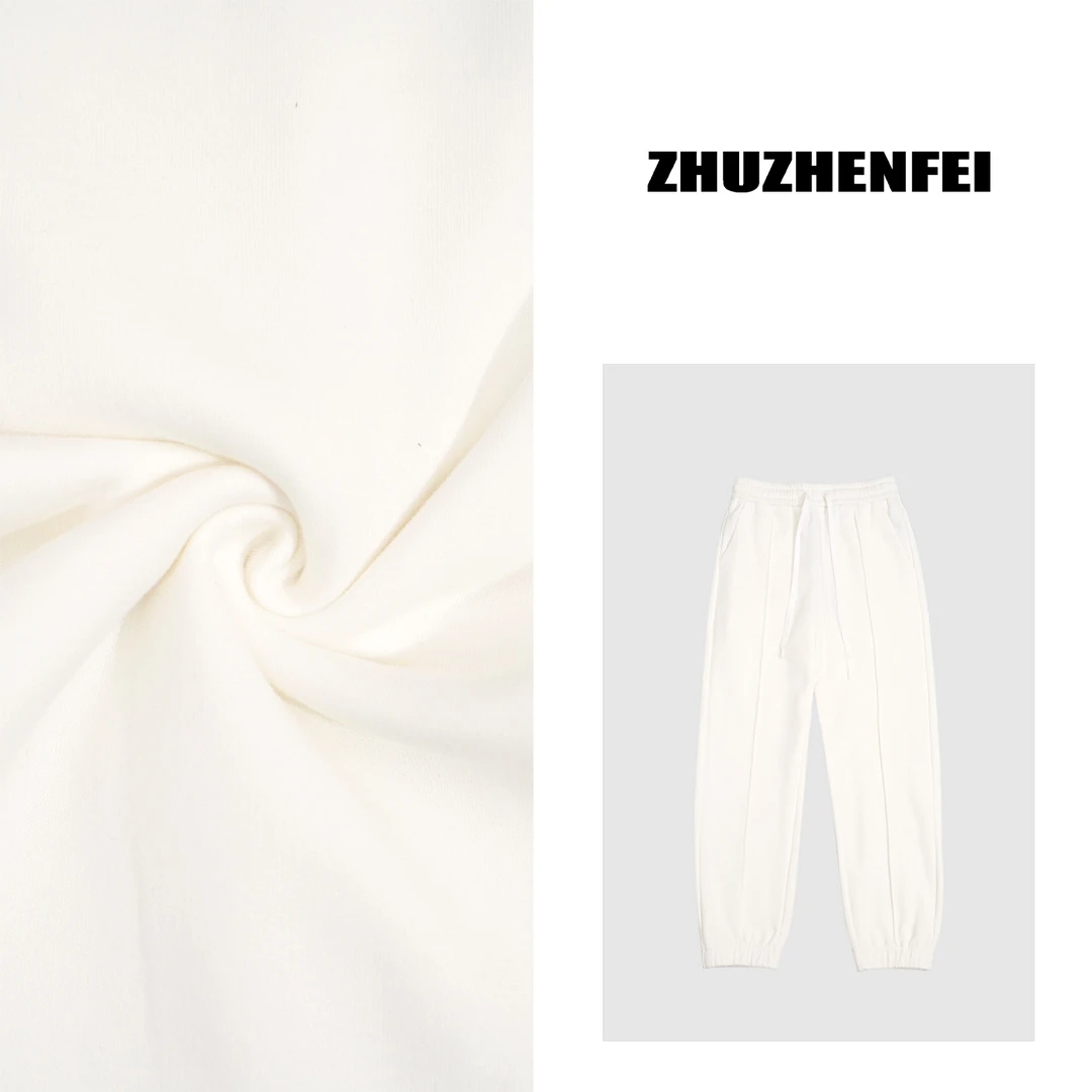 设计师原创加绒加厚宽松舒适简约慵懒时尚加绒收脚卫裤Z244014