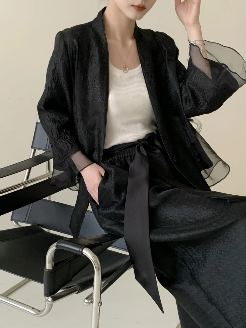 朱总服饰2023080 休闲短开衫外套