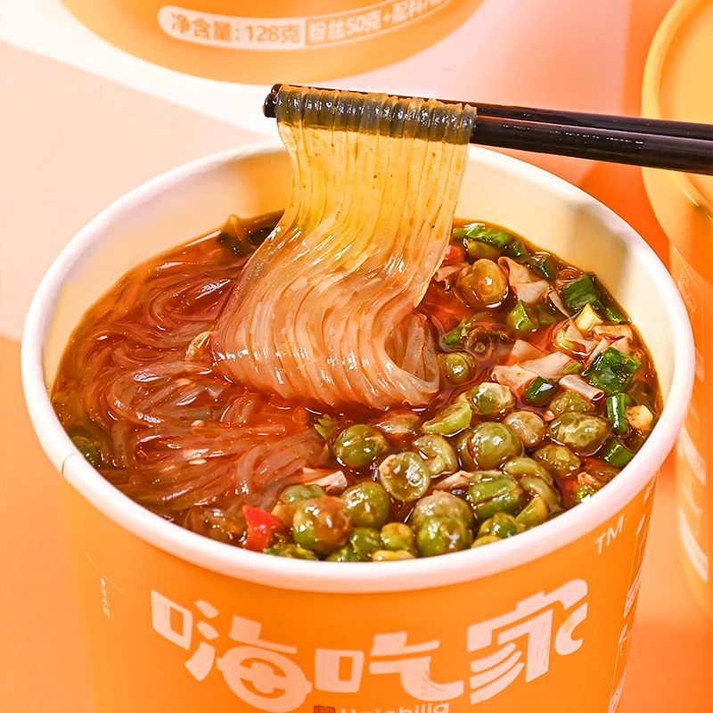 嗨吃家配料微辣标准版酸辣粉128g*6桶