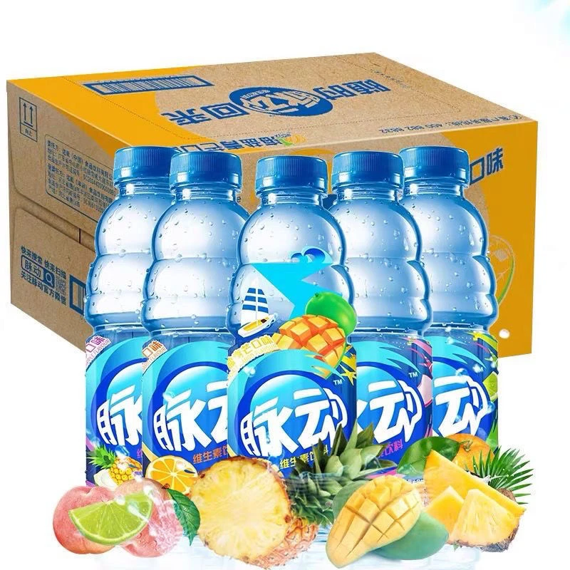 脉/动600ml*15瓶/箱橘子青柠味荔枝菠萝水蜜桃混合口味维生素饮料