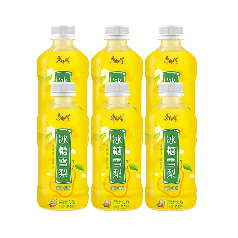康师/傅冰糖雪梨330ml【6瓶】迷你小瓶装果汁饮料饮品清润下火梨汁