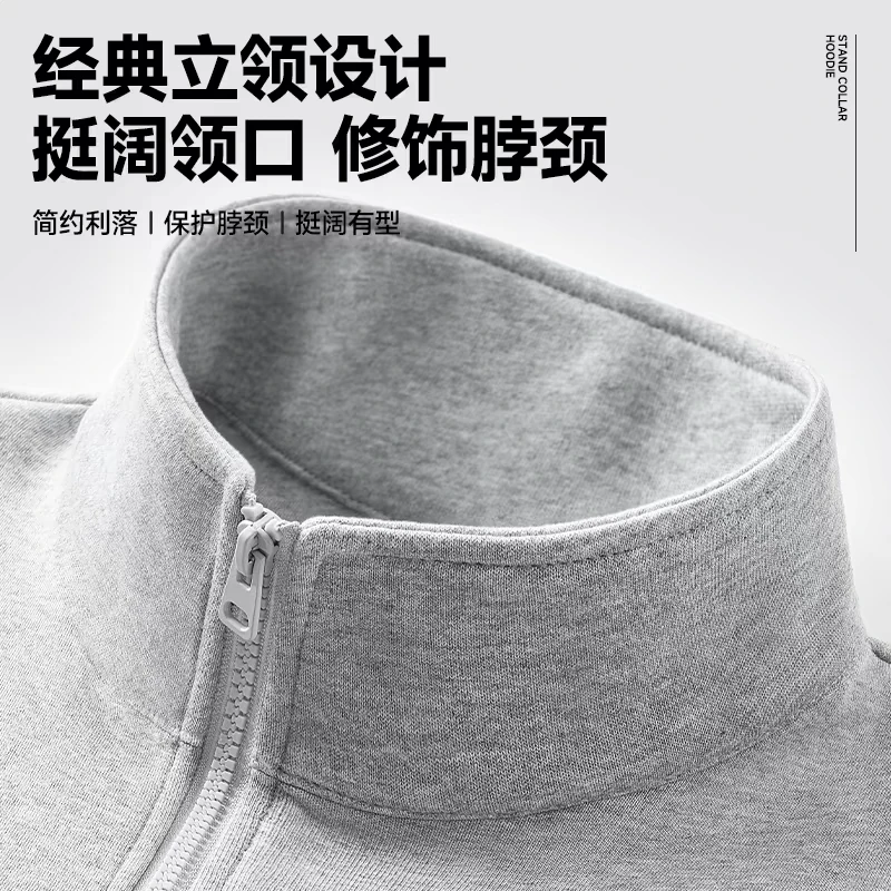 【捡漏品牌福袋，只选颜色尺码】加绒加厚半拉链卫衣男时尚冬款立领
