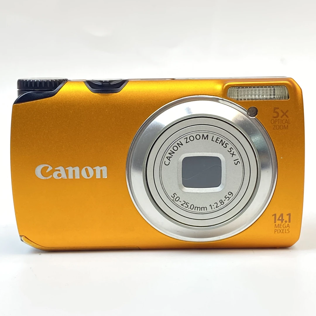 95新 Canon/佳能 a3200橙色1410w像素5x光变ccd数码相机