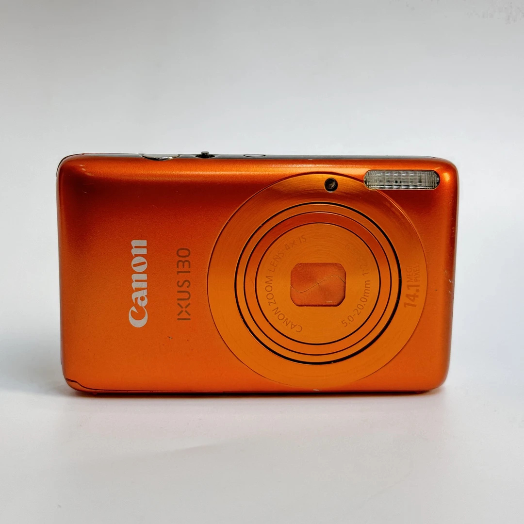 95新 Canon/佳能 ixus130机皇橙色1410w像素4x变焦ccd数码相机