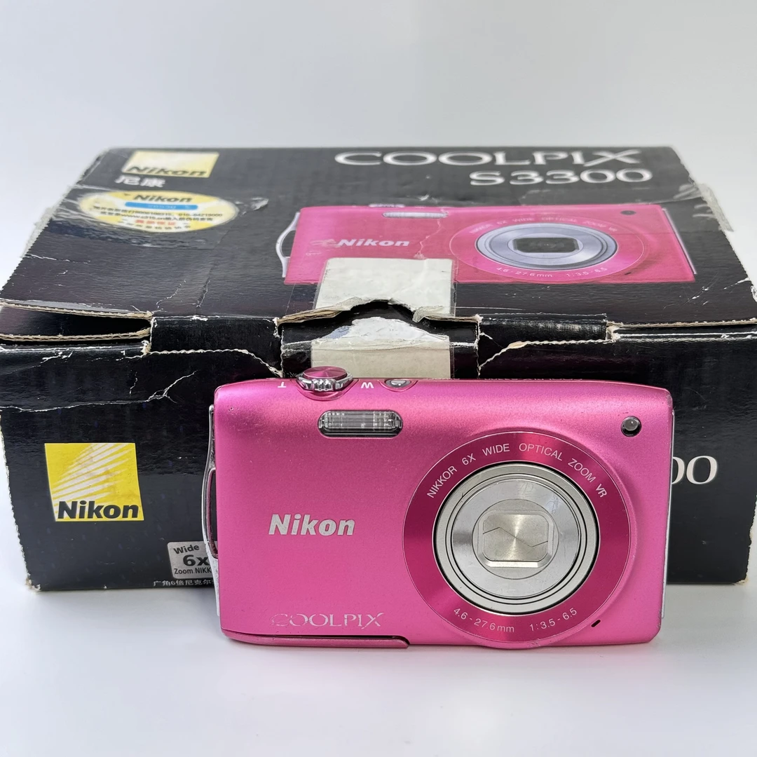 9新 Nikon/尼康 s3300粉色原盒1600w像素6x变焦ccd数码相机