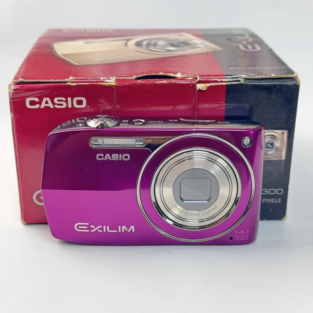 95新 Casio/卡西欧 原盒z2300紫色1410w像素5倍光学变焦复古ccd