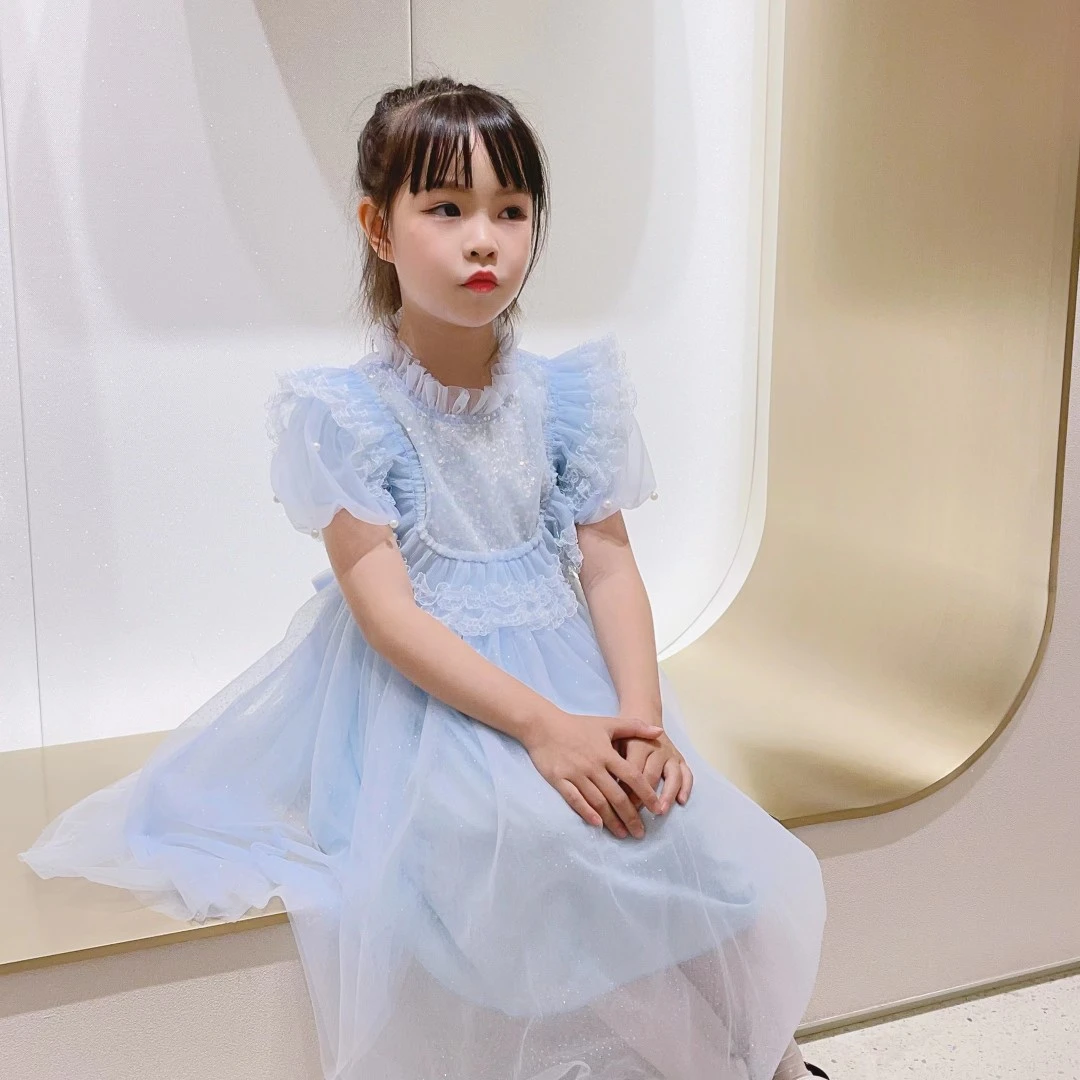 女童连衣裙夏装洋气公主裙儿童2025新款纱裙小童夏季宝宝薄款裙子