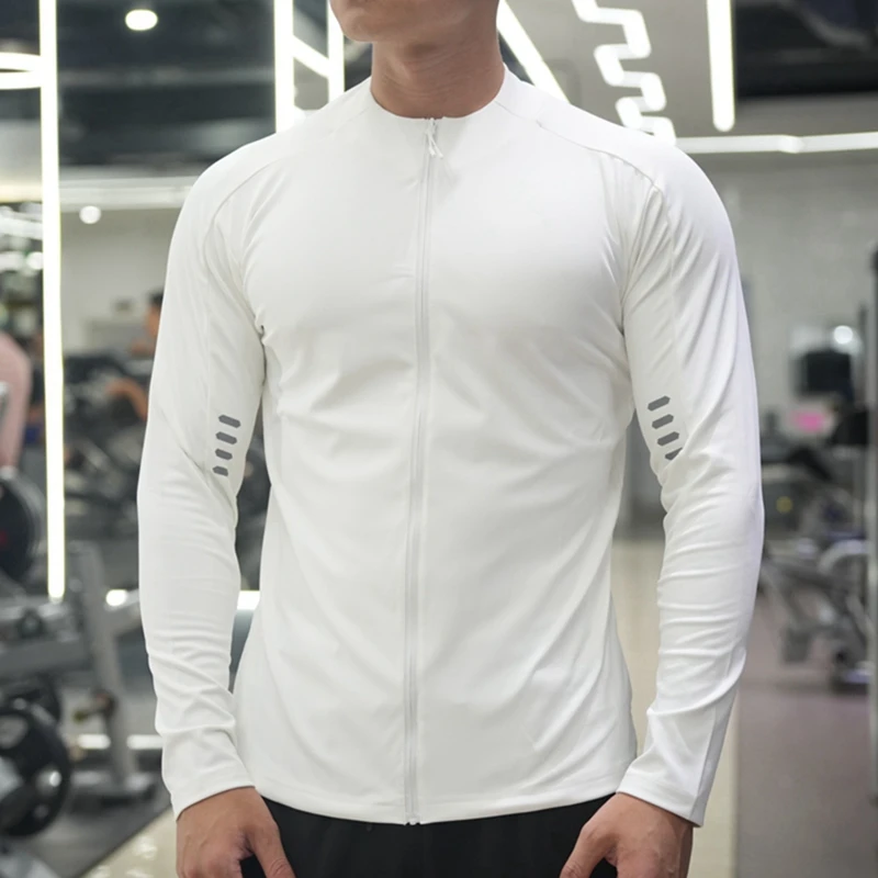 跑步外套上衣男士骑行服速干衣长袖运动训练健身服紧身衣早秋穿搭