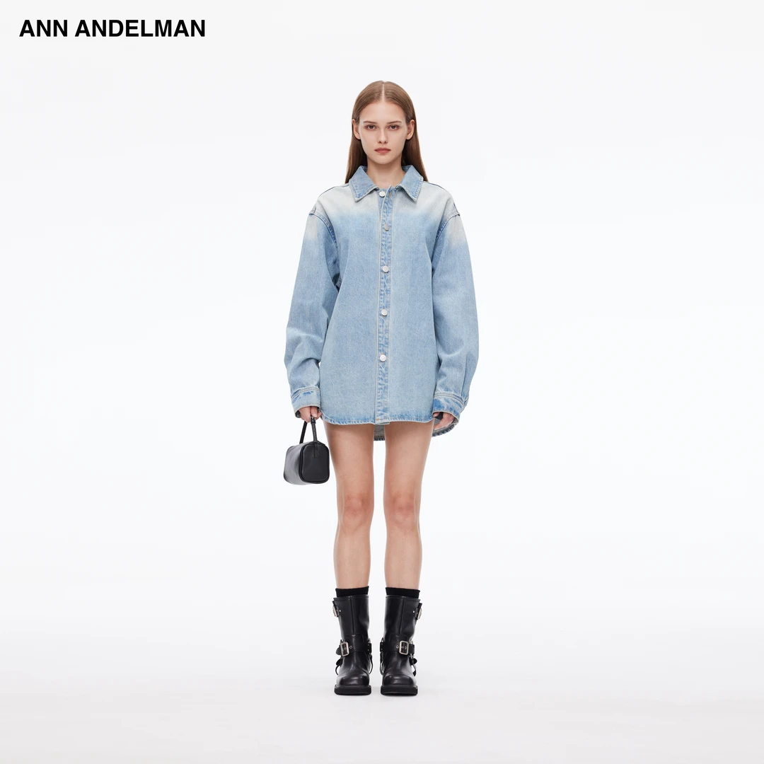 ANN ANDELMAN（直播间限定）牛仔满钻外套 休闲直筒通勤长袖外套