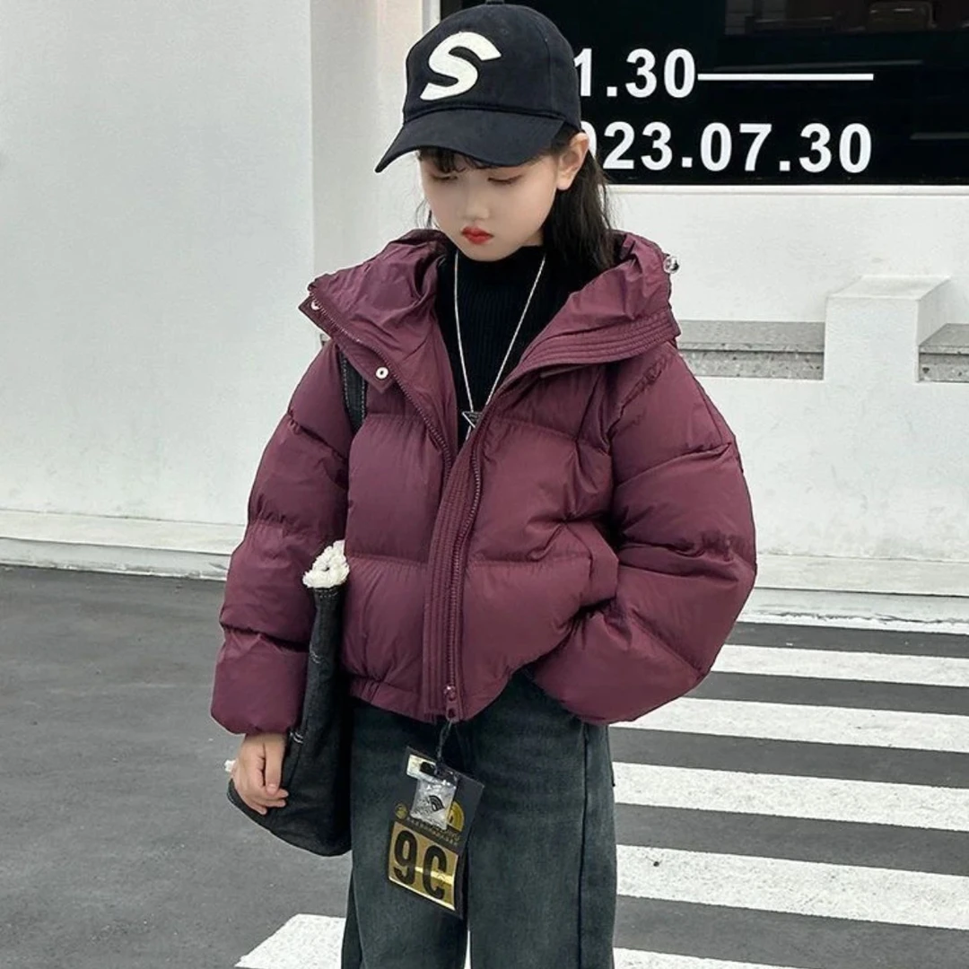 女童棉服冬装2024款女中大童棉服保暖面包服儿童冬款棉服加厚外套