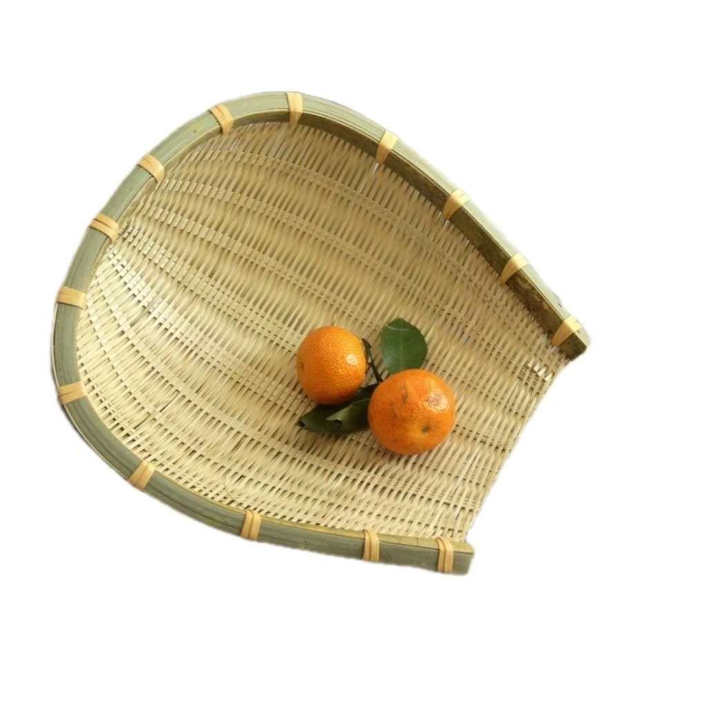 沥水烧鸡广西毛竹纯手工竹青竹丝编织沥米篮竹编簸箕28公分