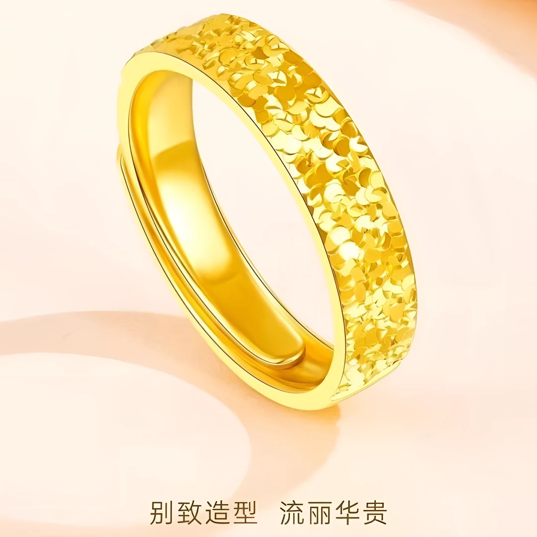 足银戒指 窄碎冰冰活口戒指满天星时尚百搭气质复古细圈素圈指环