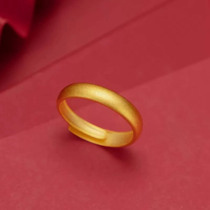 足银戒指 窄素圈5G工艺戒指环男女士情侣款对戒送女友金素圈