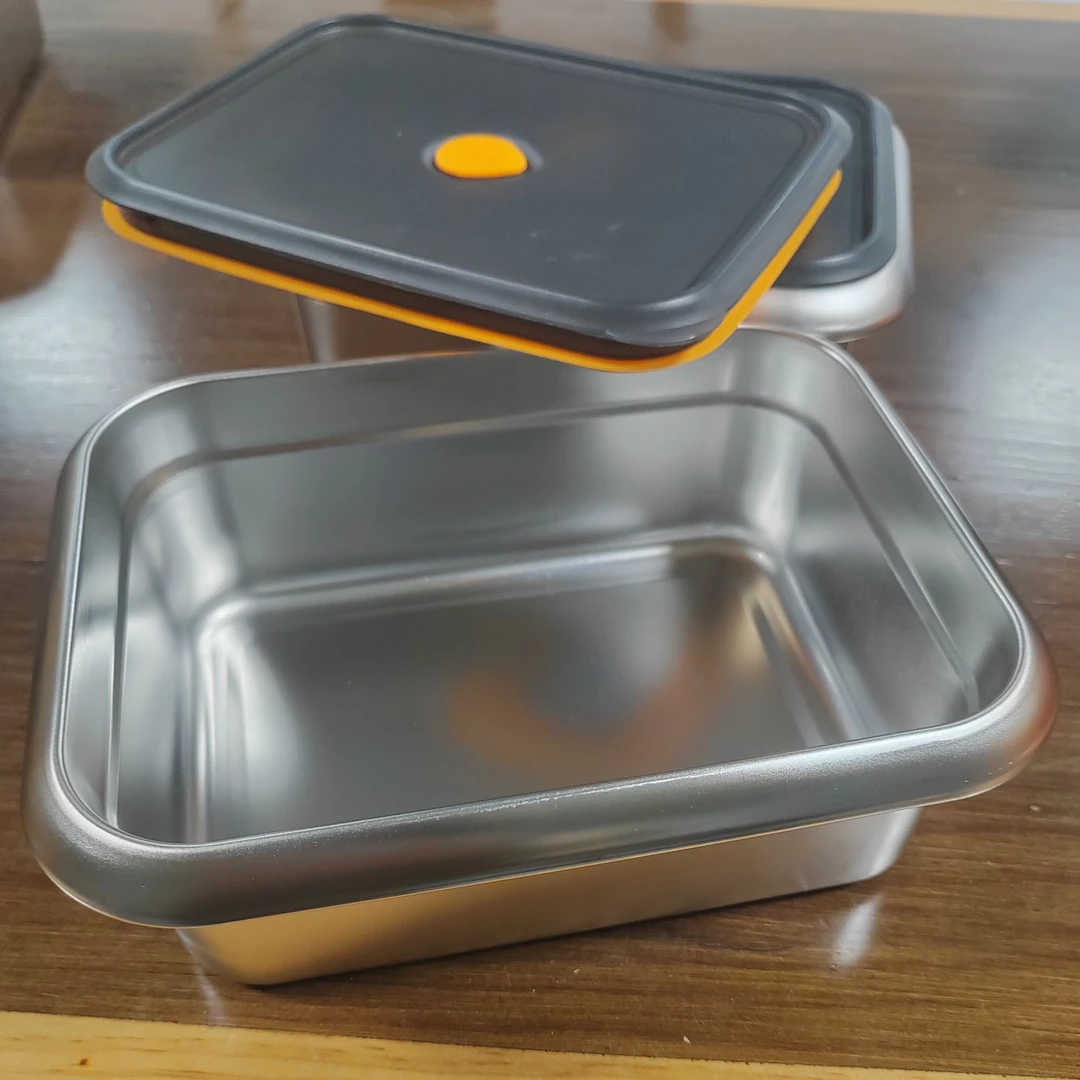 《海清专属》金壕森皇冠316L不锈钢宽边款 约1200ml保鲜盒一个装