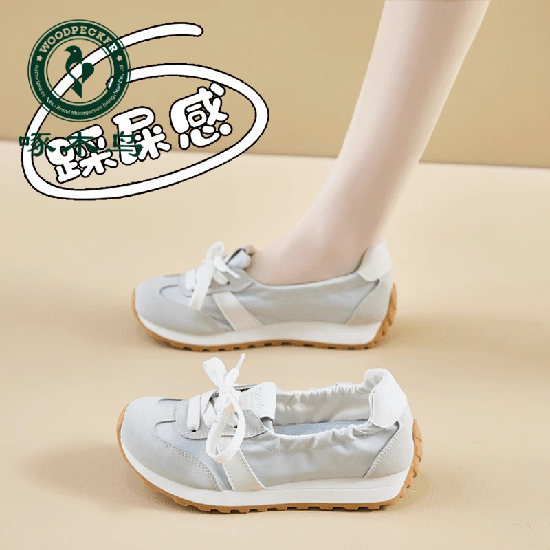 啄木鸟踩屎感女鞋孕妇专用平底阿甘鞋女款夏季防滑德训鞋轻便软底