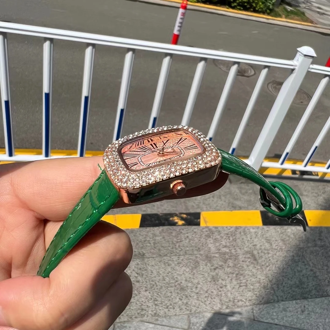 瑞士专柜品质手表女士小绿表轻奢百搭潮流时尚简约气质精致腕表