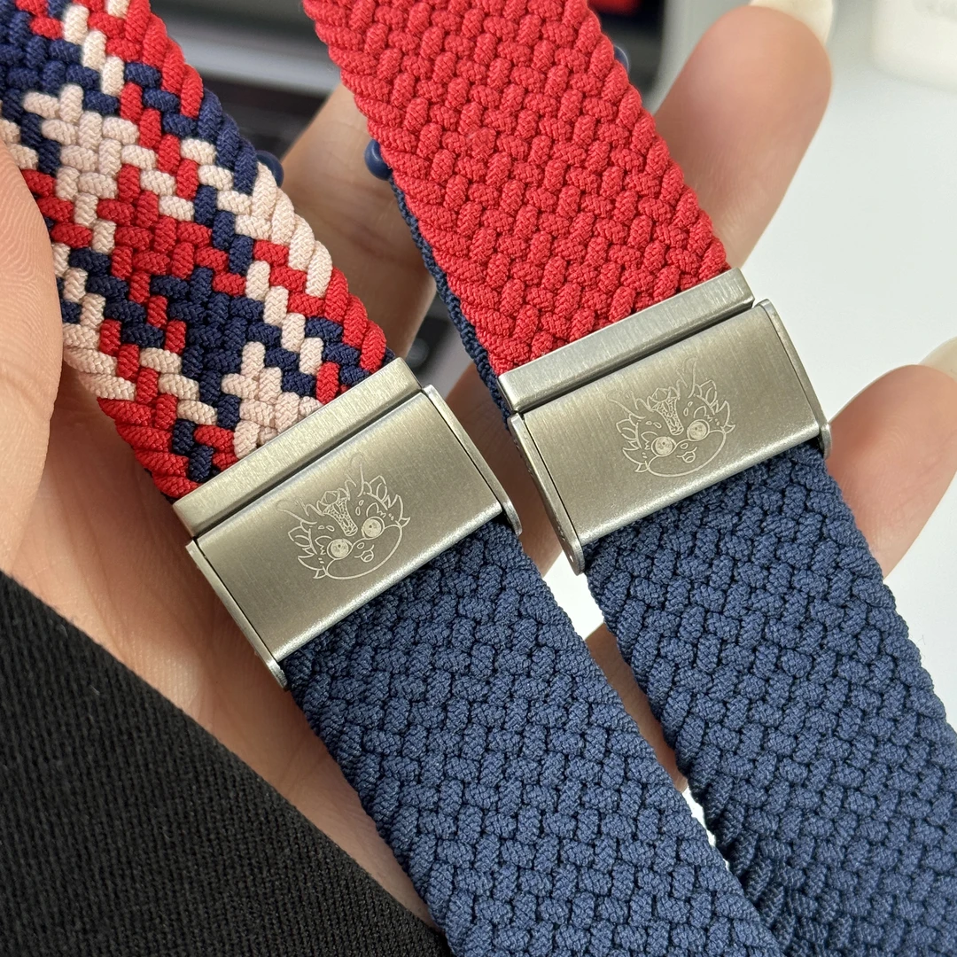 适用于龙年表带iWatchs9尼龙编织Apple Watchs8新年s7/6/5/4新款