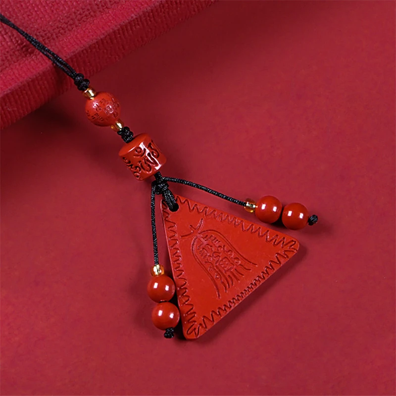 含辰砂工艺品高含量朱砂钥匙挂件手机挂车载挂件车挂帝王砂辰砂