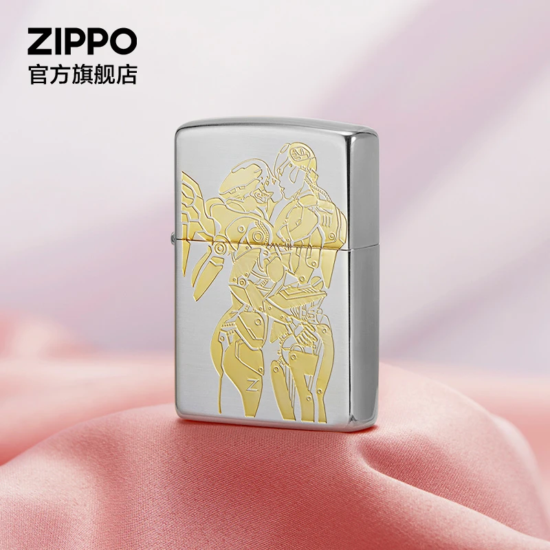(日/美版孤品集)ZIPPO打火机遥望夜流星-银/永恒之恋防风时尚个性