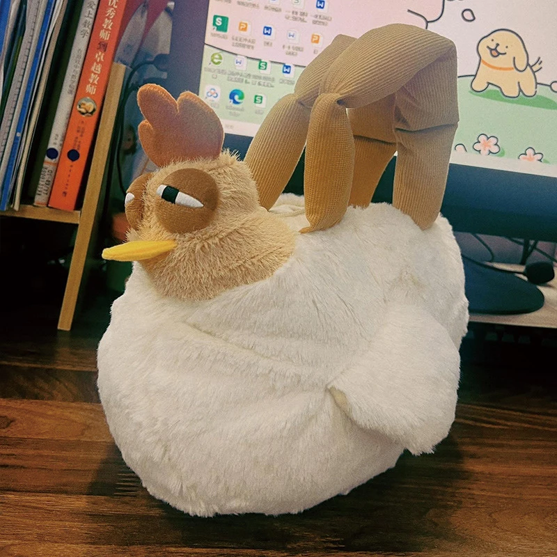 爆款毛绒鸡包鬼迷日眼丑鸡包困咯咯小母鸡包女生生日礼物闺蜜毛绒