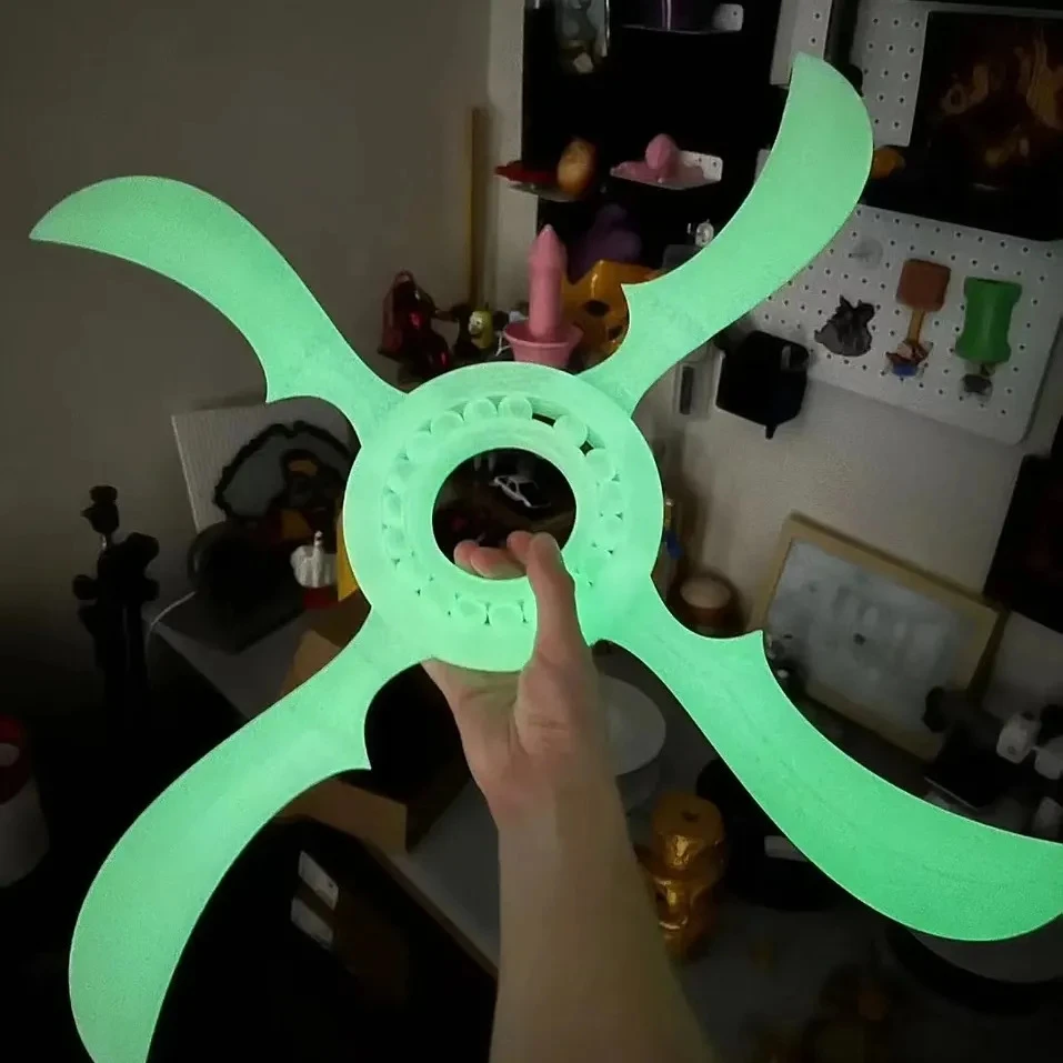 夜光风魔手里剑3d打印火影忍者周边可螺旋转动漫佐助鸣人cos道具