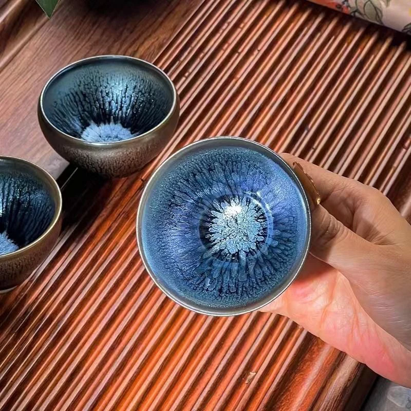 建盏茶杯主人杯单杯名窑男士茶碗个人专用高端茶具百花盏高档建窑