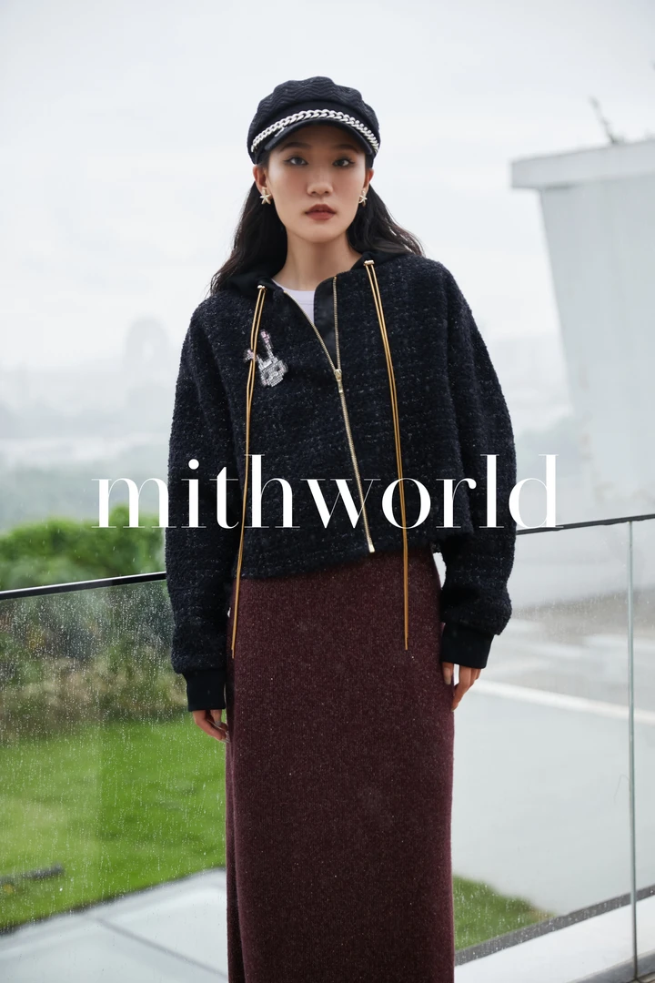 mithworld粗花呢连帽外套