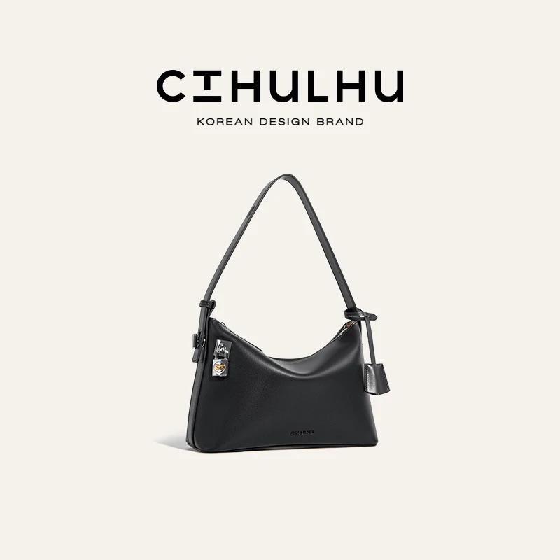 CTHULHU【Lock便当包】CT411B235韩国小众品牌黑色经典时尚包包YY