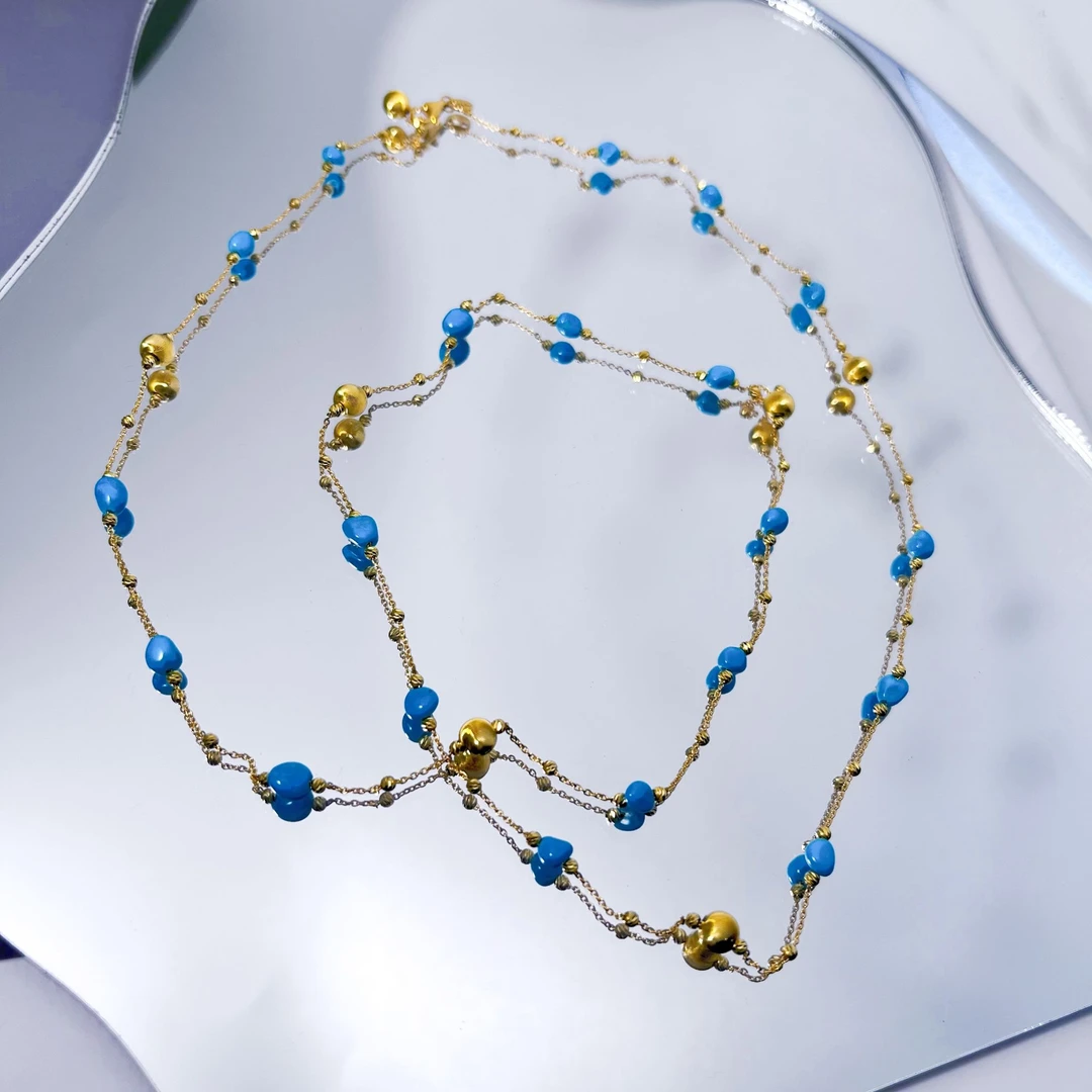 【松松毛衣链】足金999黄金时尚百搭毛衣链