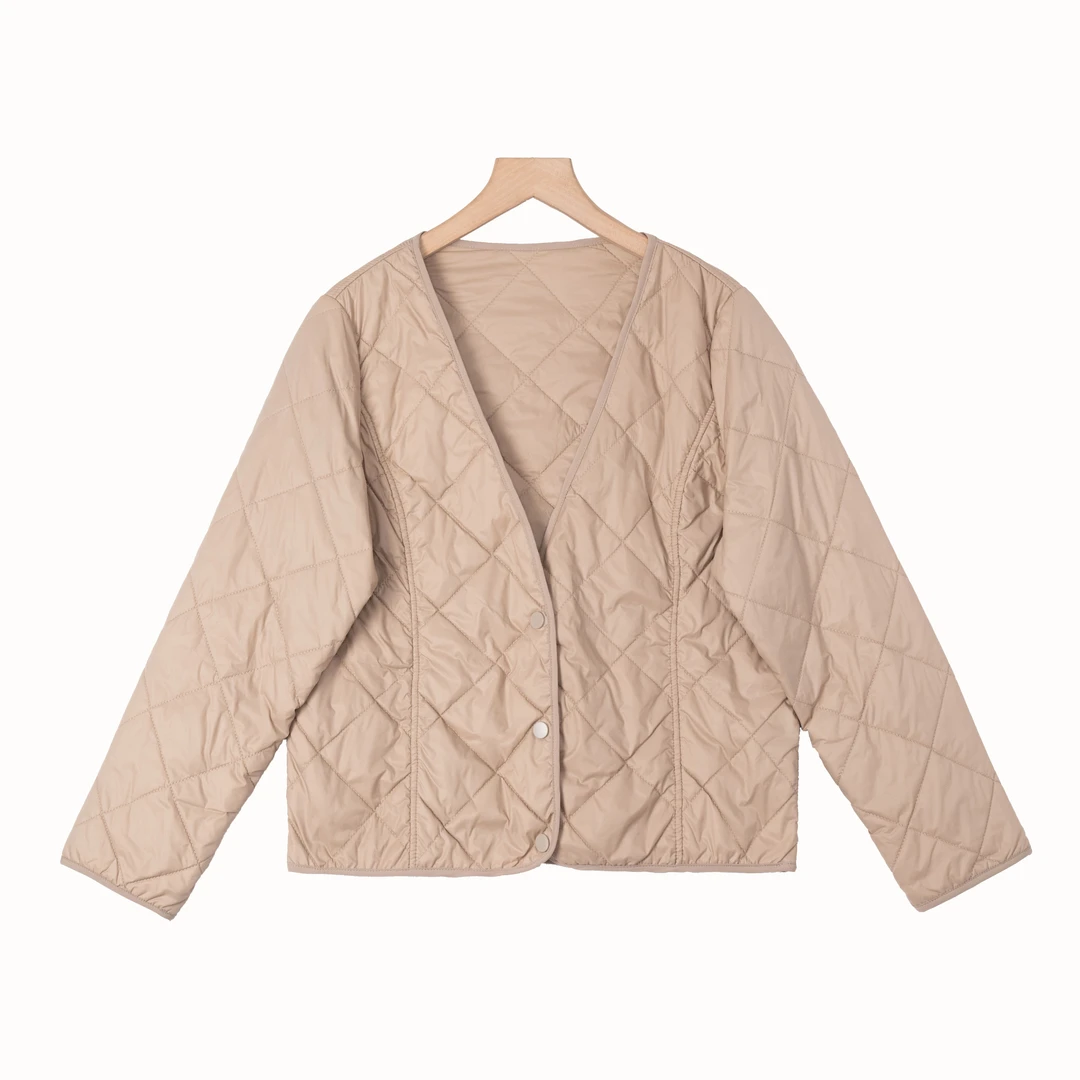 2024秋冬新款休闲优雅舒适打底蚕丝棉服0936