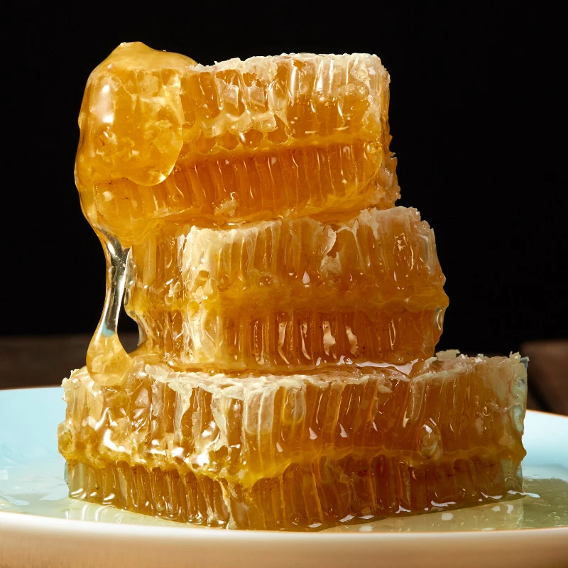 【现切现装】山花蜂巢蜜嚼着吃的新巢蜂蜜连巢带蜜500克优质天然