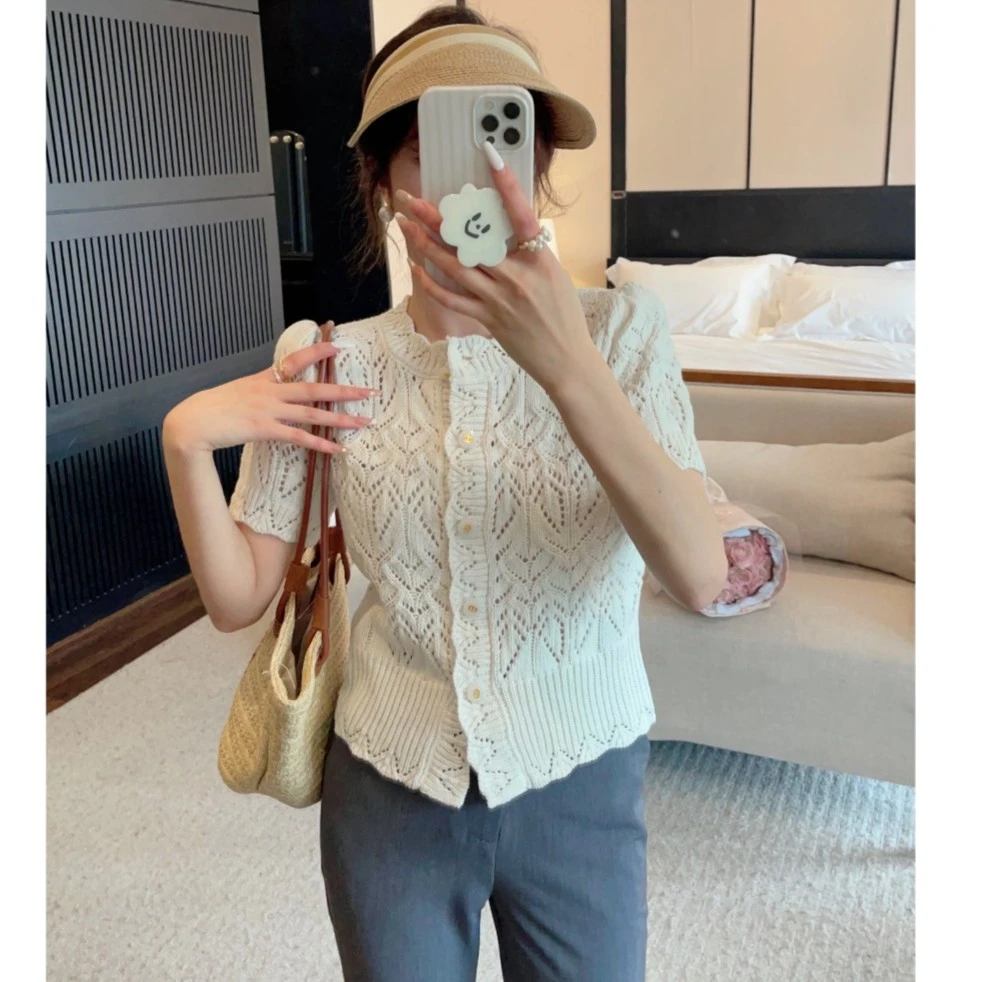 【清仓专场】夏装新款设计感小众显瘦百搭针织上衣女EMY-S43783
