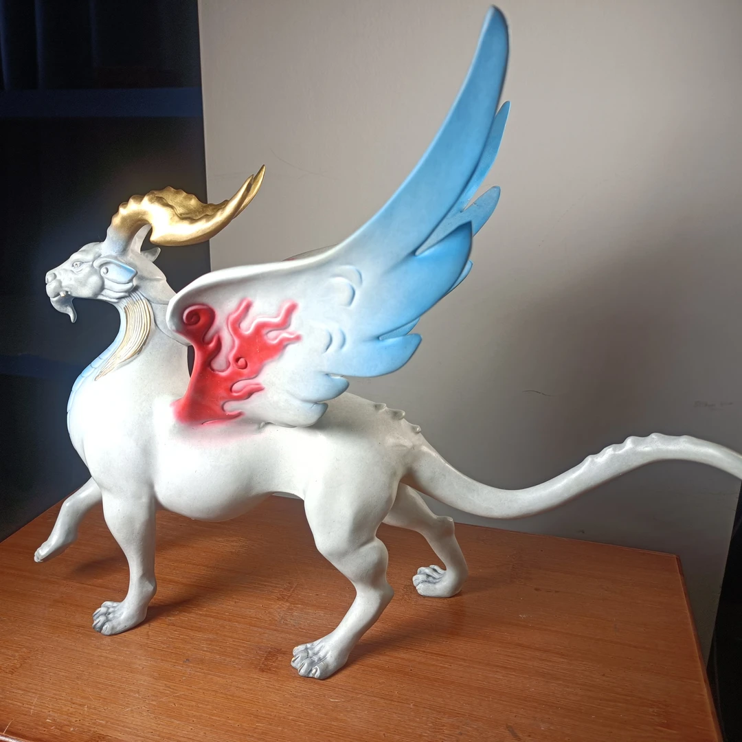 白泽 黄铜瑞兽  中式摆件