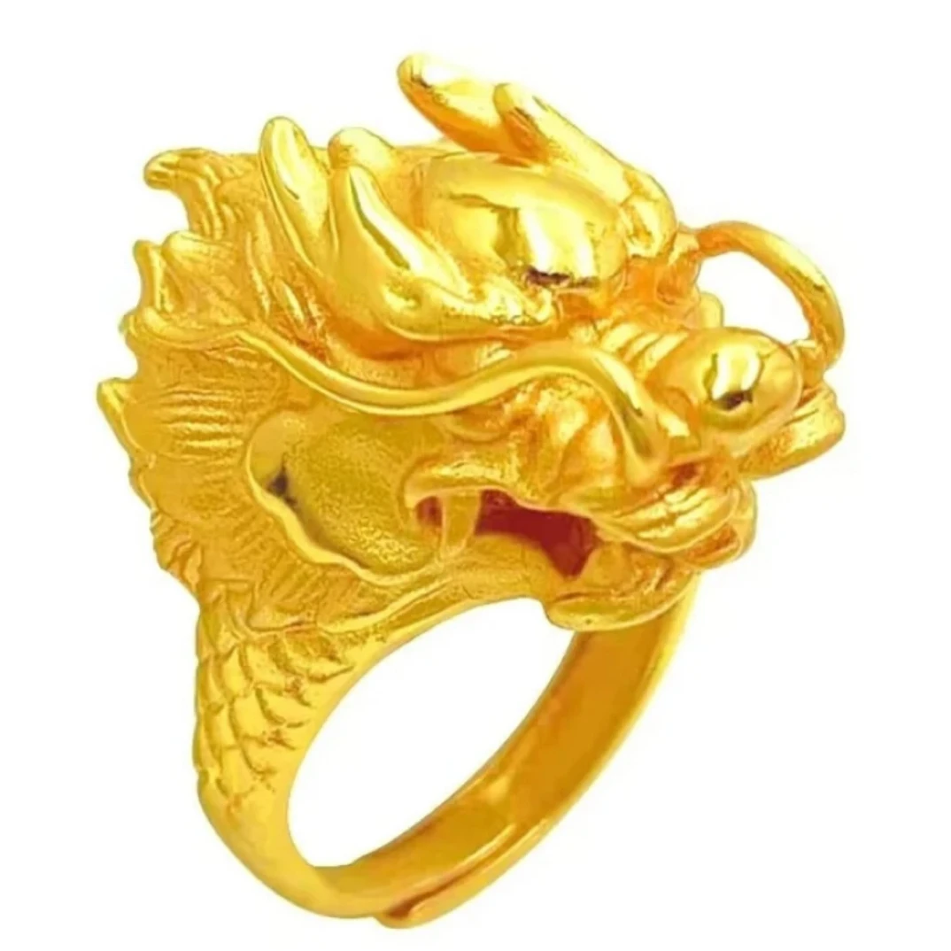 合金戒指 精品立体大龙头戒指