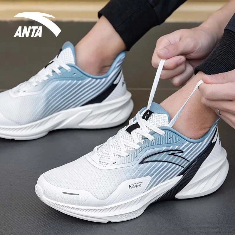 安踏毒刺4跑步鞋男春季轻便防滑减震回弹耐磨透气休闲健身运动鞋