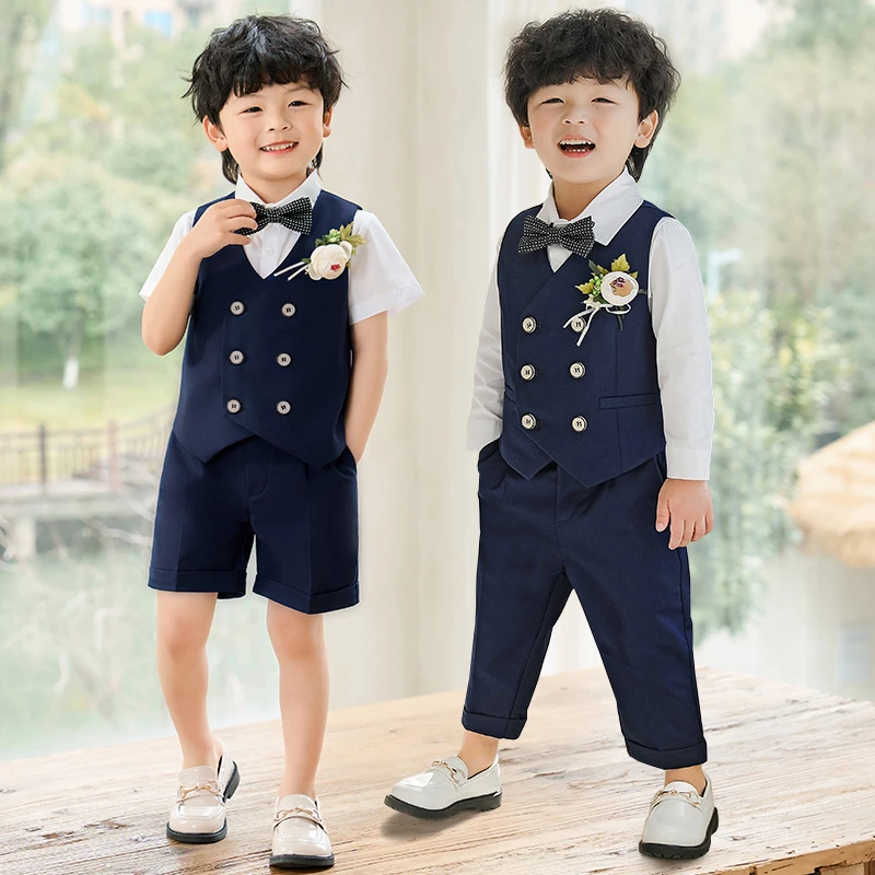 男童西装套装宝宝周岁生日宴礼服春秋季儿童表演出服韩版婚礼花童