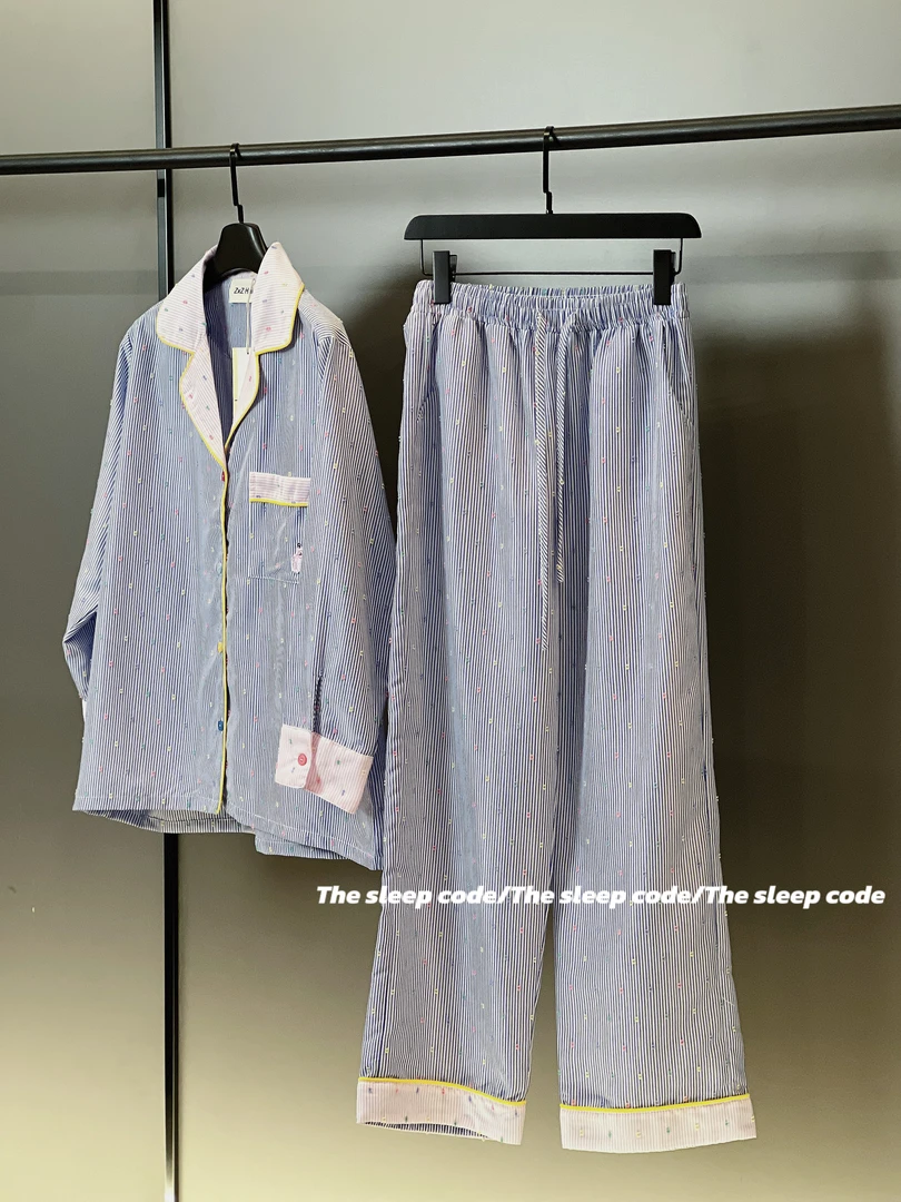 【兽家-糖衣炮弹】 2024春夏潮牌可外长袖薄棉居家睡衣套装