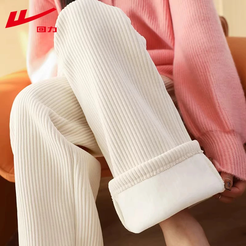 回力阔腿裤女款爆款2025新款雪尼尔宽松慵懒风洋气时髦运动休闲裤